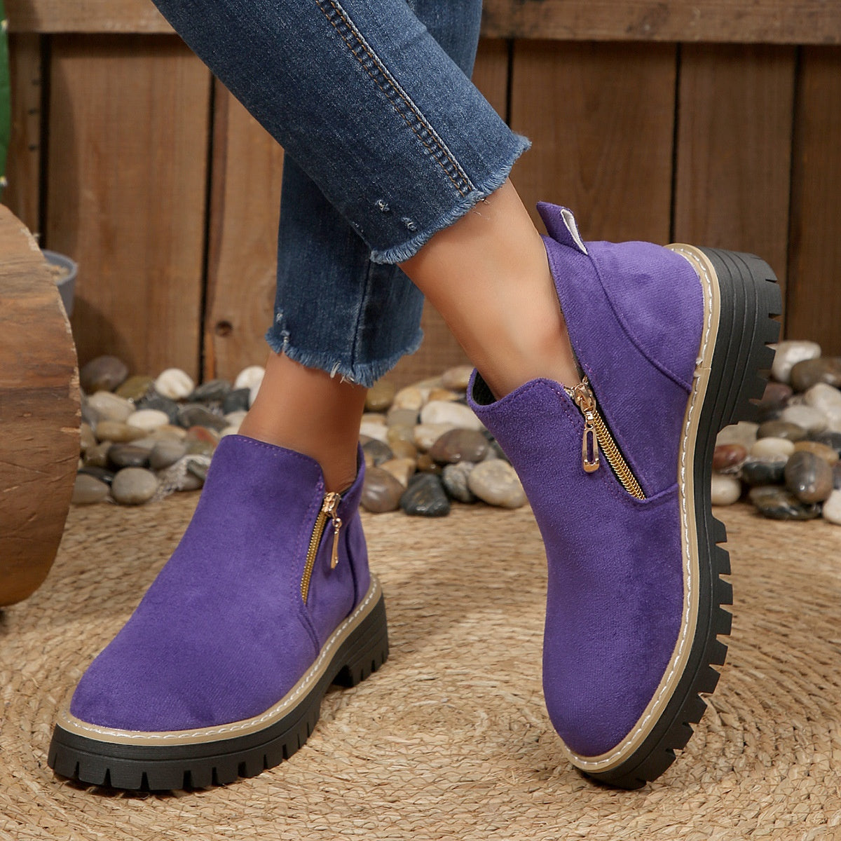 Bottines Chunky Suédine